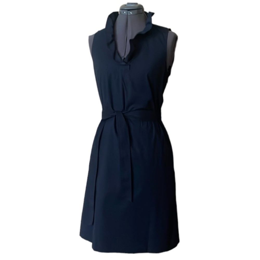 J. McLaughlin Durham Sleeveless Ruffle Neck Dress Size 8